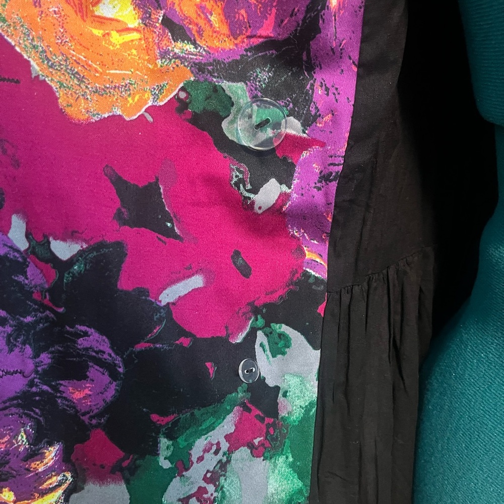 Floral trench coat size M NWOT - Picture 8 of 14